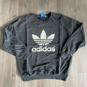 Adidas Black Logo Crewneck Sweater - Womens / Unisex - Size M